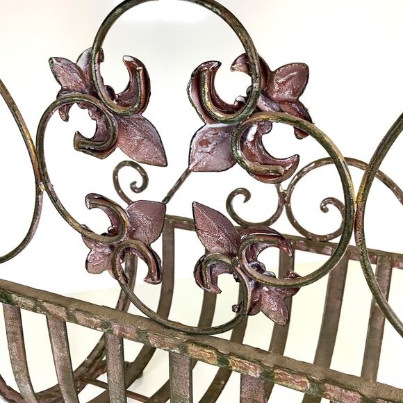 Vtg Mid Century Modern Brass Metal Magazine Newspaper Rack MCM 13.5” Wide - Picture 8 of 10